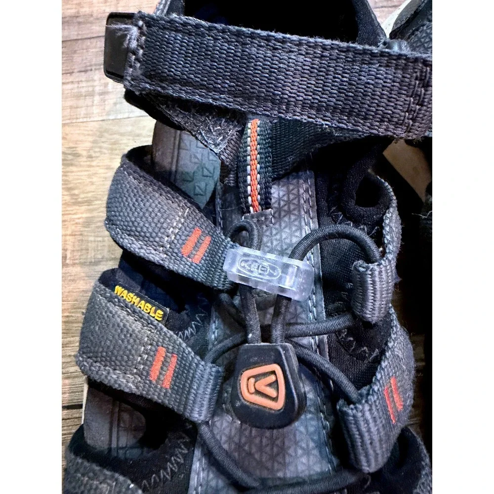 Keen Newport H2 Sandals Grey Orange Kids US 4 EU 36 Hiking Water Shoes
